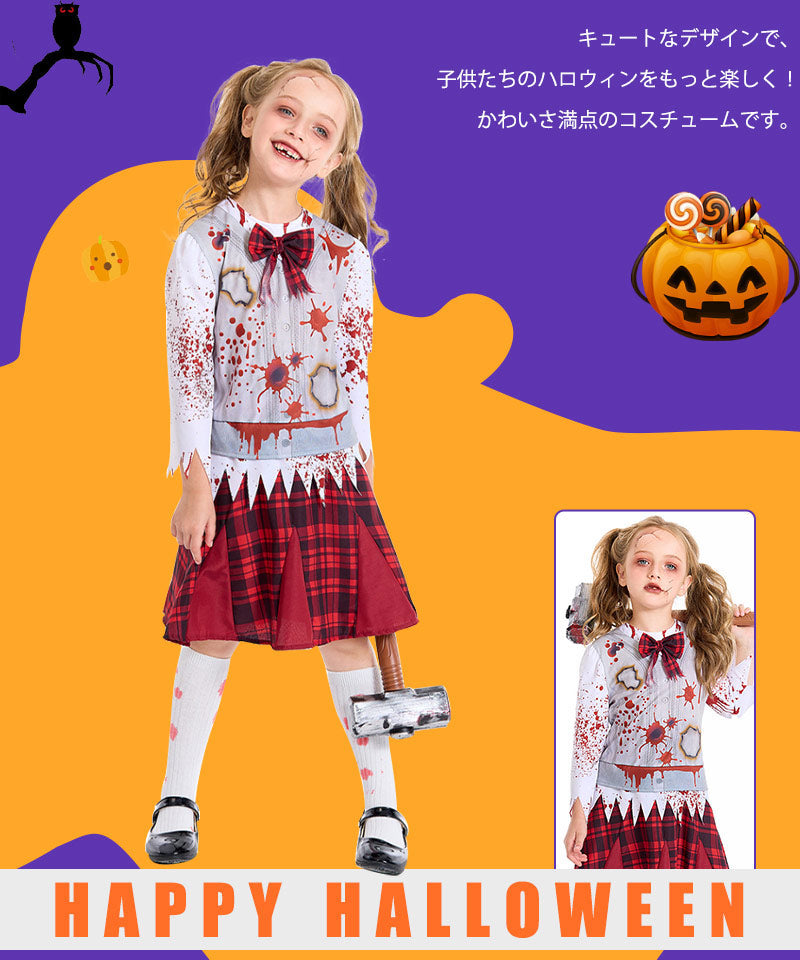 ハロウィン仮装 キッズ 魔女 子供 子ども用 巫女 コスプレ 吸血鬼 ヴァンパイア 骸骨 悪魔ドレス 衣装 魔法使い 子供 仮装 コスチューム ハロウィーン衣装etwsj0010