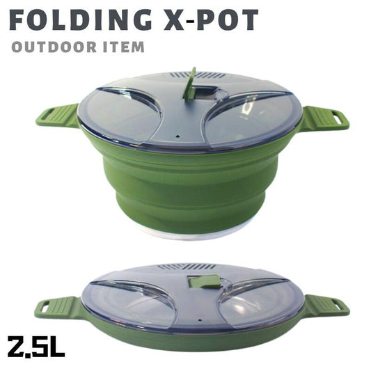 ポット X-ポット ケトル クッカー 折りたたみ式 IH 対応 直火 可能 キャンプ キッチン調理器具 軽量 ステンレス ケトル ih  pot-03