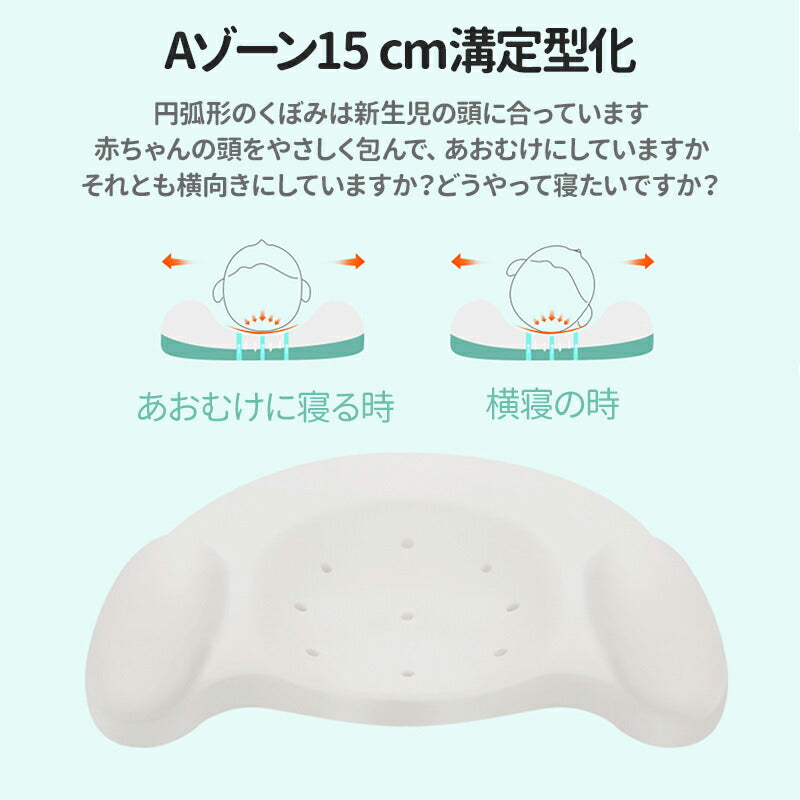 【強化版 絶壁防止&丸洗い】ベビーまくら ベビー まくら 枕 新生児 赤ちゃん 枕 絶壁防止 向き癖防止枕 枕矯正 枕スリーパー 洗える 高さ調整 斜頭 変形  makura-001