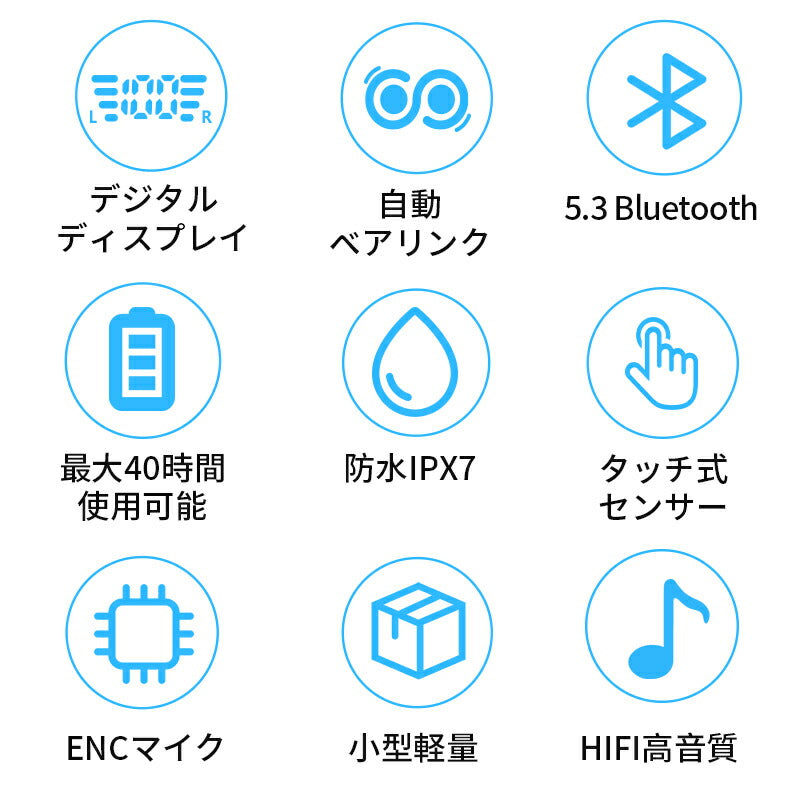 【2023新発売 Bluetooth5.3+EDR 】ワイヤレスイヤホン bluetooth イヤホン 残量表示 AAC対応 日本語音声 Hi-Fi高音質 低遅 earphone-001