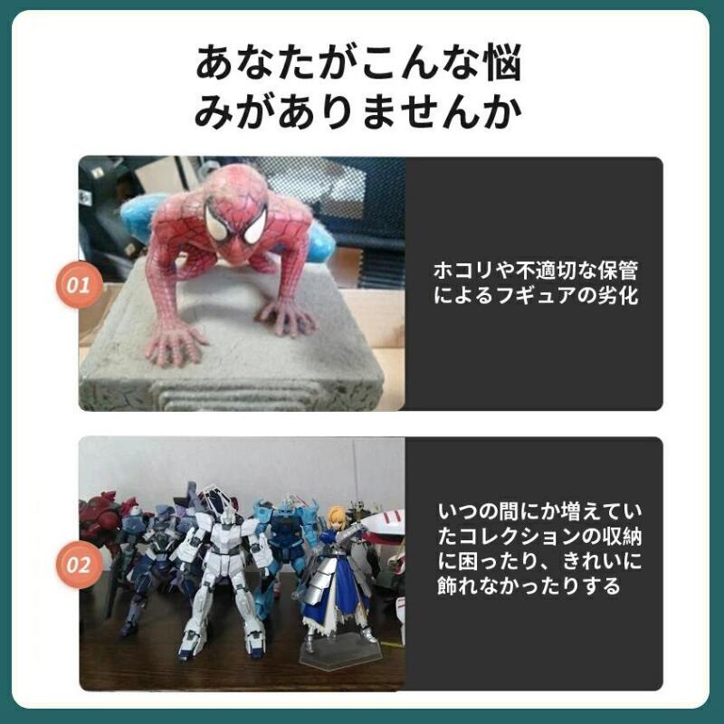 フィギュアケース 収納 高品質 コレクション ボックス コレクションケース クリアケース 透明展示ケース 積み重ね可能 扉付き 組み立て式 透明 アクリル ケー copy-34