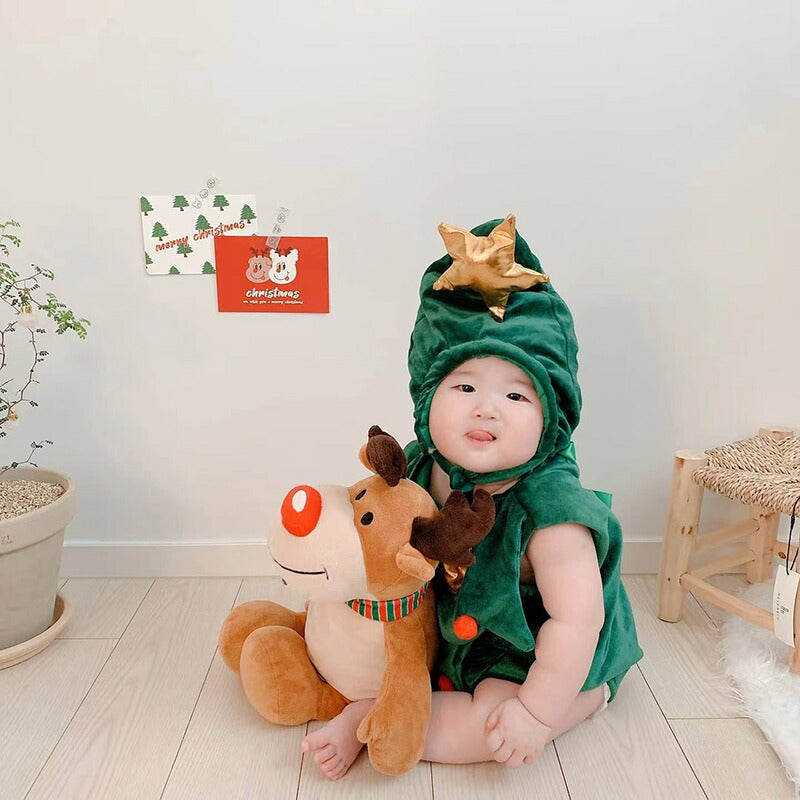 【送料無料】 クリスマスツリー コスプレ サンタコスプレ 子供用 コスチューム コスプレ 衣装 ロンーパス ベビーサンタ サンタ服 キッズ 子供服 ベビー服 サkidsanta-003
