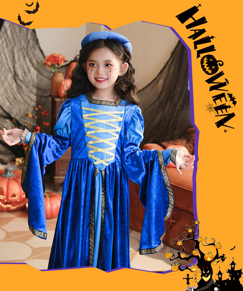 ハロウィン コスプレ 魔女 悪魔　ゴスロリ ハロウィン 仮装 小悪魔 コスチューム キッズ  魔法使い 魔法子ども ハロウィン衣装 ブラック コスプレ衣装 coetwsj0021