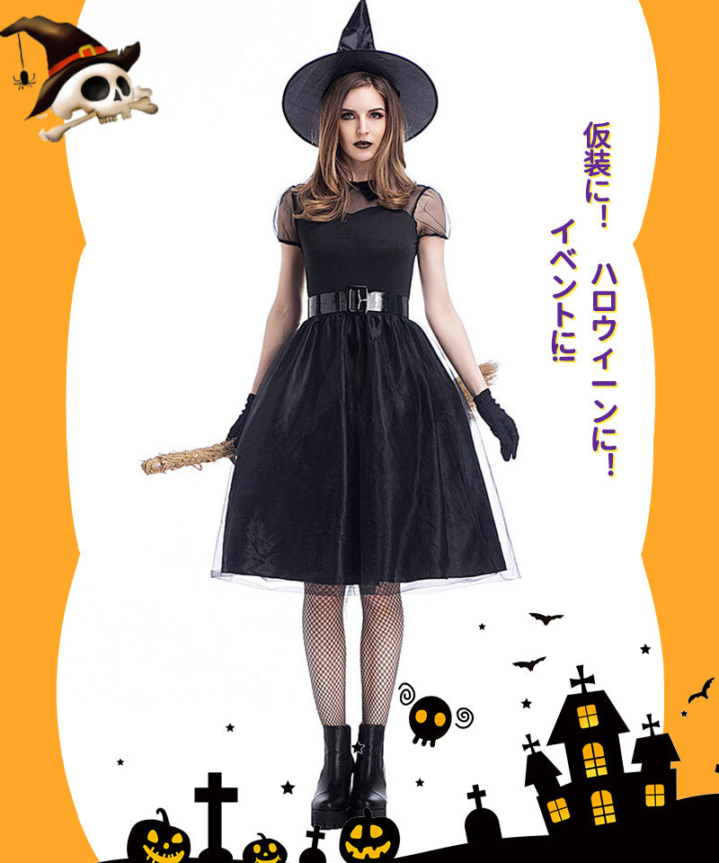 ハロウィン コスプレ 魔女仮装 衣装 魔女 大人 レディース コスチューム 魔法少女 セクシー 可愛い 　ハロウィン仮装 コスプレ衣装 デビル ゴスロリ  キュwsf011