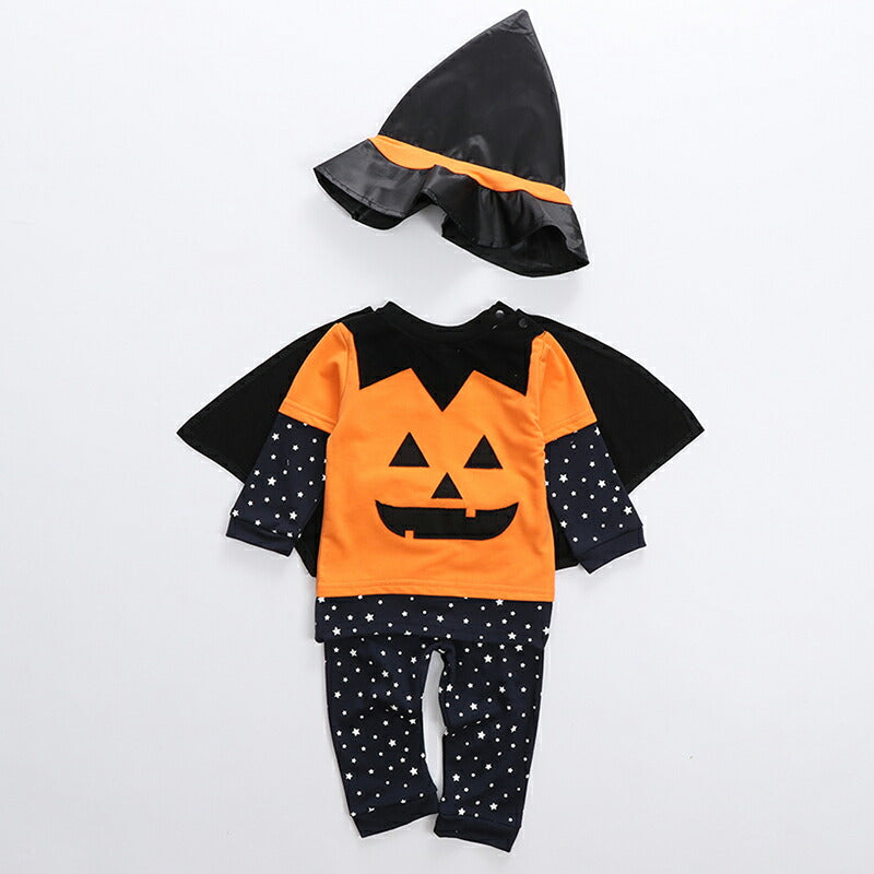 カボチャ 魔法師 子供 ハロウィン衣装 カボチャ コスプレ ハロウィン 衣装 子供 魔法師 コスチューム 子供用 パーカー ベビー キッズ　ハロウィン 仮装 コ1-wsjfz