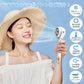 Feliztrip 携帯扇風機 冷却プレート ハンディファン 手持ち扇風機 静音 角度調節可能 3段階風量 涼しい 卓上扇風機 ハンディ扇風機 usb充電式 首fan-003