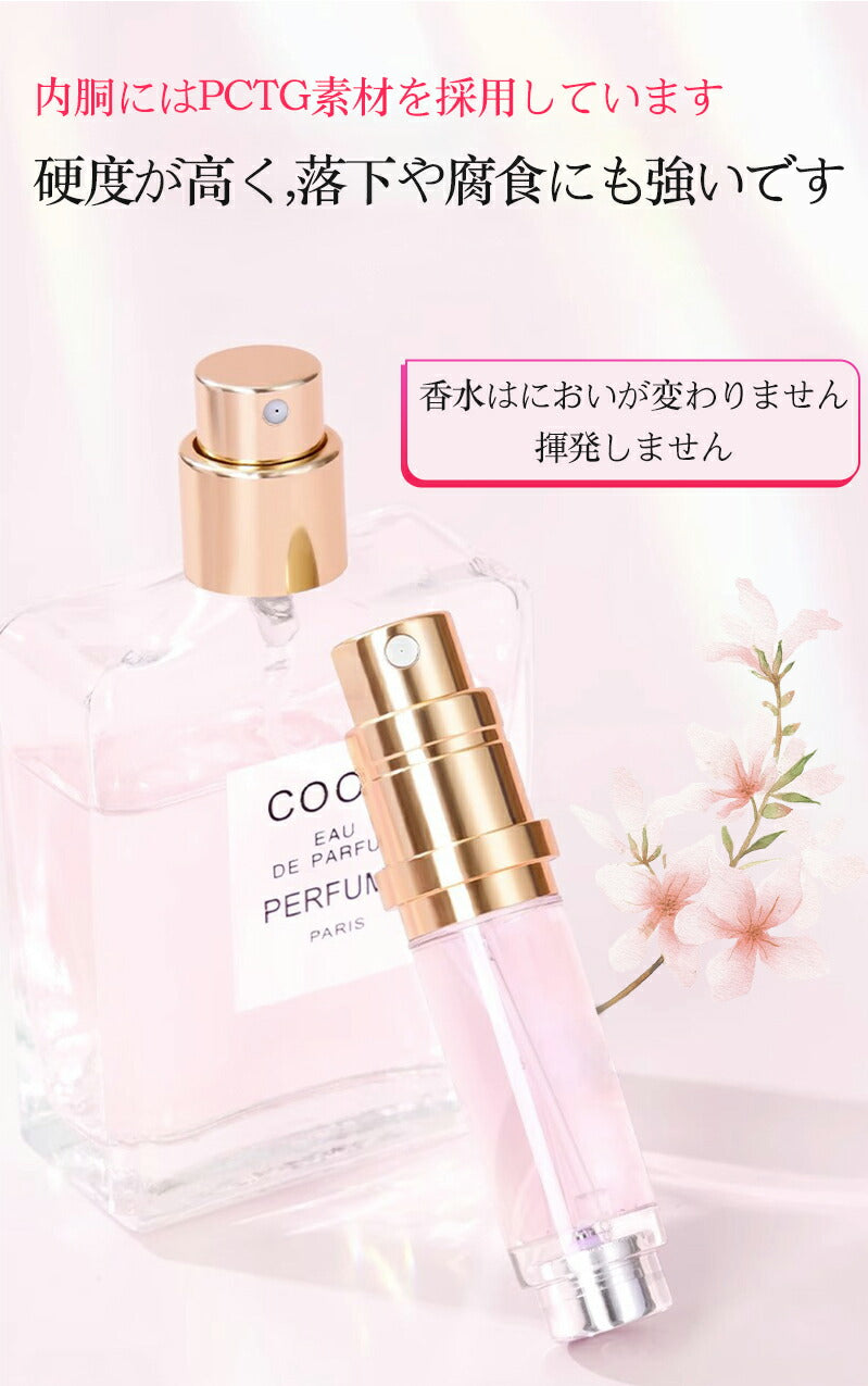 アトマイザー 香水詰め替えボトル 5ml 携帯用 コンパクト おしゃれ かわいい 旅行用 スタイリッシュ 高級感 マット仕上げ 霧噴射 簡単使用 メンズ レディbottle-001