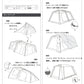 ワンタッチテント ツールーム 宿泊可 キャノピー 大型 5-8人用 テント ワンタッチ おしゃれ ドームテント 折りたたみ 軽量 防水 キャンプ アウトドア ベ tento-003-copy