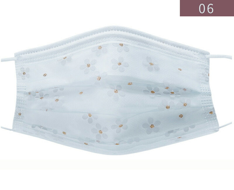 【クリアランス価格】50枚セット 不織布マスク ランダムに発送 桜柄 使い捨て 4層構造 5枚 花粉対策 花柄 春夏用 大人 UVカット 風邪対策 女性 masmask-kz19