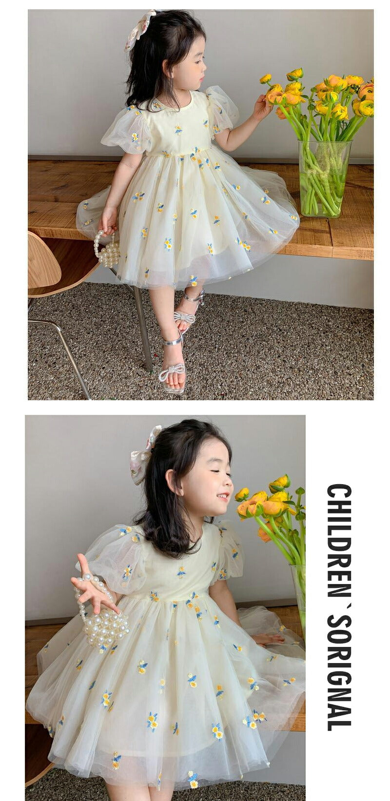 ベビードレス ワンピース 長袖 半袖 セレモニードレス 女の子 結婚式 赤ちゃん 子供服 ロンパース レース ベージュ  ベビー服 春 秋 フォーマル 膝丈 かsgato-012