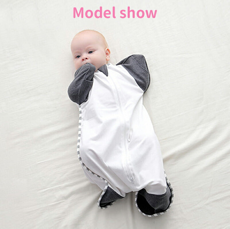 スワドル おくるみ ベビー 夏 手足が出せる 赤ちゃん 着るおくるみ 新生児 寝かしつけ 安眠 熟睡 寝ぐずり対策 夜泣き対策 モロー反射対策 綿 コットン か item-018