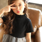 子供 ドレス 発表会 ガールズ ワンピース フリル キッズ かわいい フォーマル 半袖 チュール キッズワン 夏ワンピース カジュアルワンピース キッズ衣装 韓bbyf0809