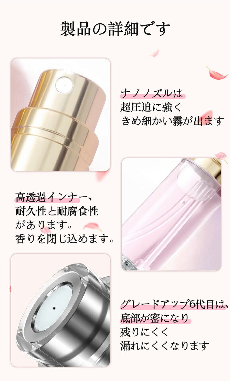 アトマイザー 香水詰め替えボトル 5ml 携帯用 コンパクト おしゃれ かわいい 旅行用 スタイリッシュ 高級感 マット仕上げ 霧噴射 簡単使用 メンズ レディbottle-001