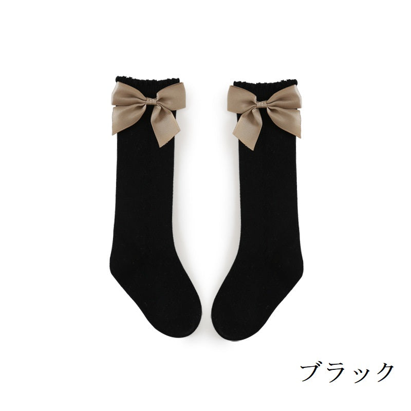 靴下 3足セット ソックス ハイソックス ロング 子供用靴下 子供 こども キッズ ベビー 男の子 女の子 膝下丈 ひざ下丈 ボーダー 黒 お kutusita-001