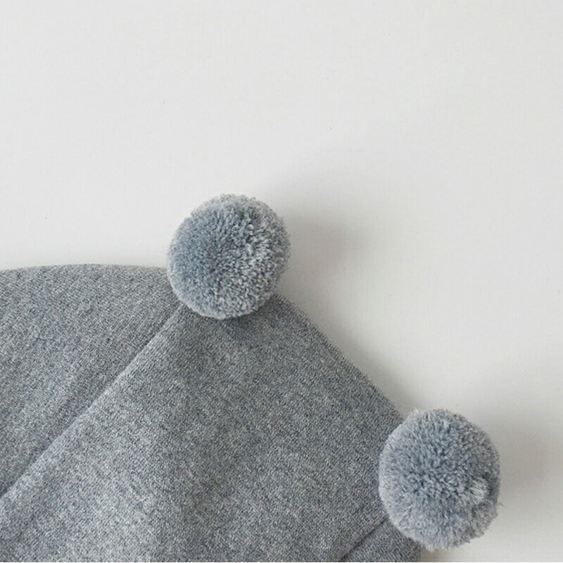 【一部即納★】赤ちゃん 帽子 6か月 ベビー 帽子 耳付き  ボンネット 42 女の子 かわいい 男の子 可愛い 冬 春 新生児 ベビー帽子 サイズ 防寒 ポン copysku-48