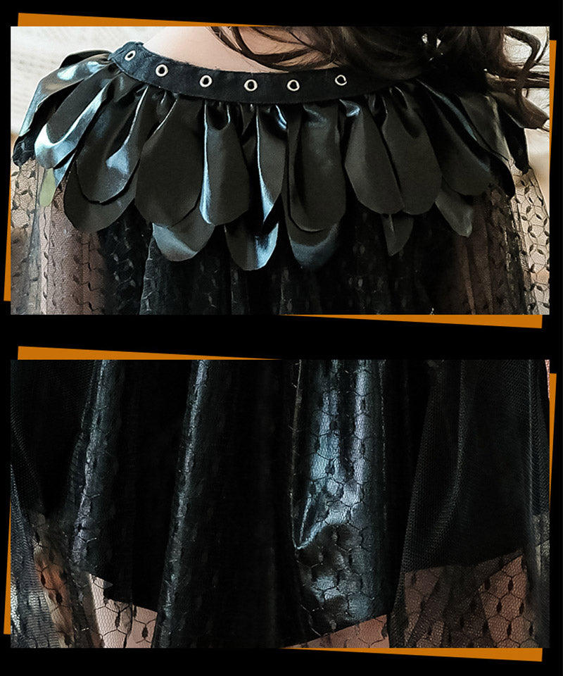 ハロウィン コスプレ 魔女 悪魔　ゴスロリ ハロウィン 仮装 小悪魔 コスチューム キッズ ゾンビ デビル ガール 魔法使い 魔法子ども  ブラック コスプレ衣etwsj0014