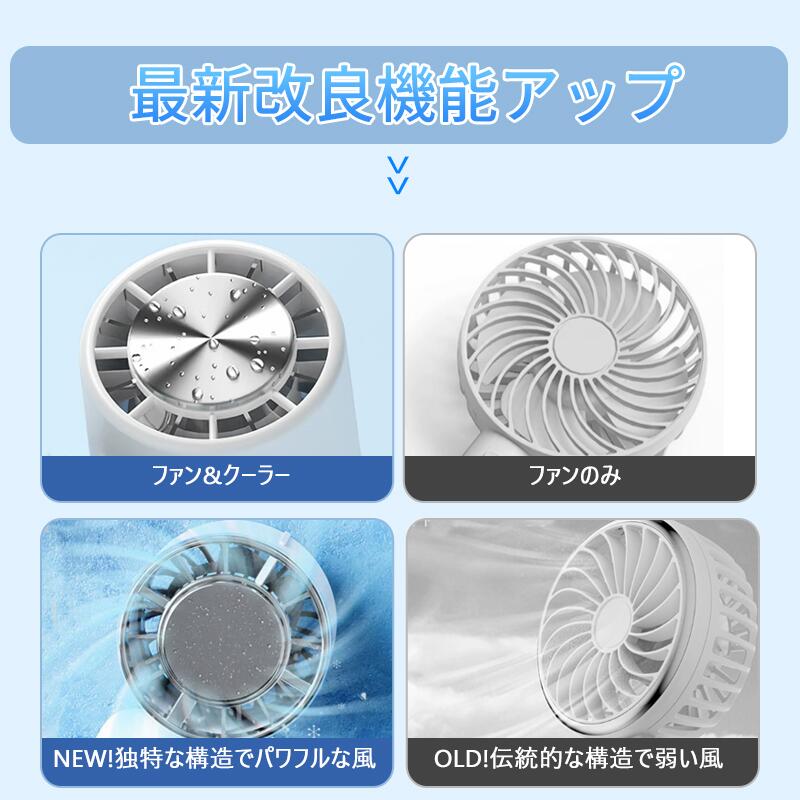 Feliztrip 携帯扇風機 冷却プレート ハンディファン 手持ち扇風機 静音 角度調節可能 3段階風量 涼しい 卓上扇風機 ハンディ扇風機 usb充電式 首fan-003