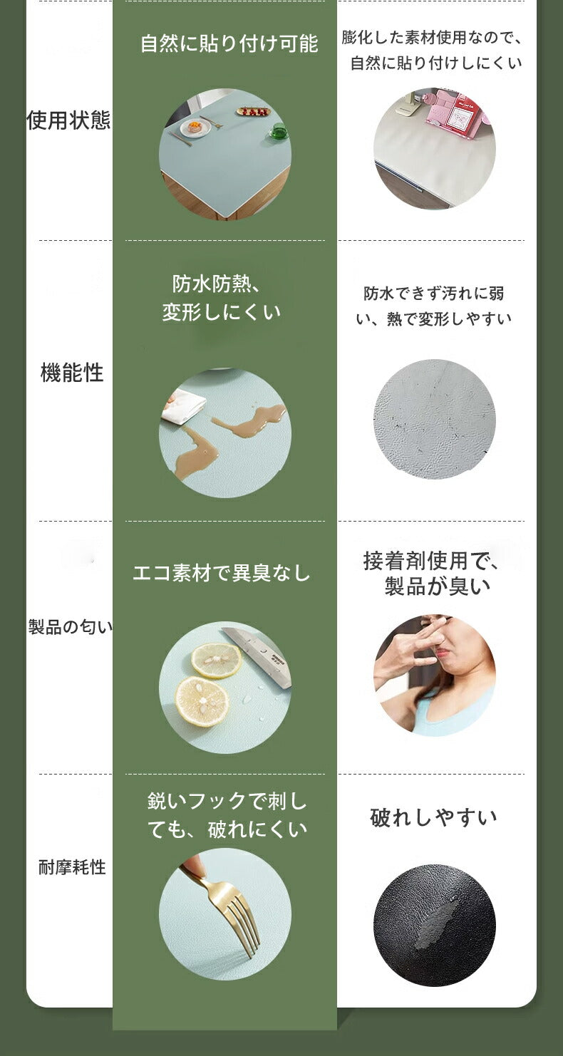 テーブルクロス 撥水 テーブルマット PU皮革生地 北欧風 テーブルクロス 滑り止め 食卓デスクマット ダイニング 無地 長方形 正方形 おしゃれ シンプル耐熱tablecloth-01