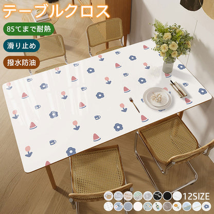 テーブルクロス 撥水 北欧 おしゃれ 長方形 選べる5色 防水撥水 食卓カバー ビニール PVC デスクマット 防水撥油 汚れ防止 無地 北欧風 おしゃれ 撥水zb0003