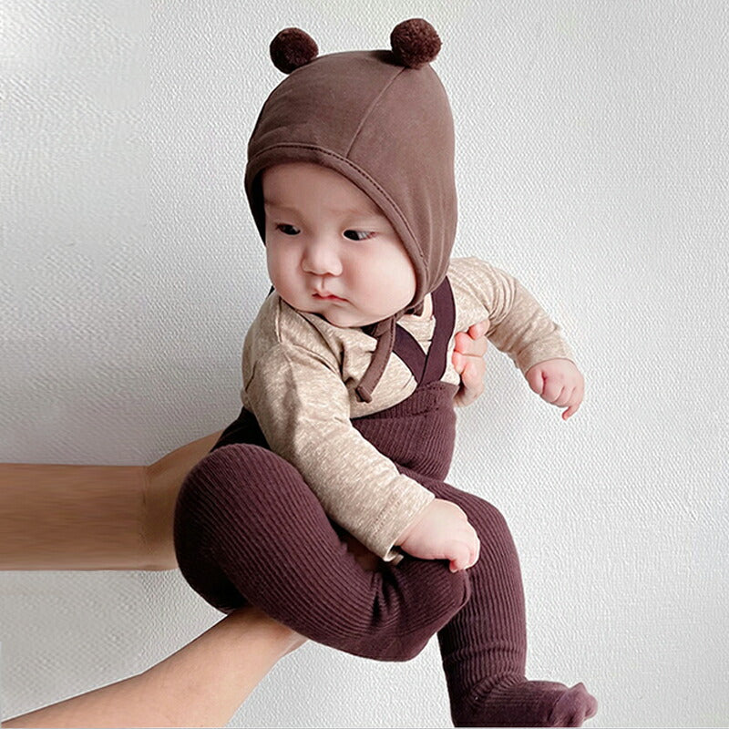 【一部即納★】赤ちゃん 帽子 6か月 ベビー 帽子 耳付き  ボンネット 42 女の子 かわいい 男の子 可愛い 冬 春 新生児 ベビー帽子 サイズ 防寒 ポン copysku-48