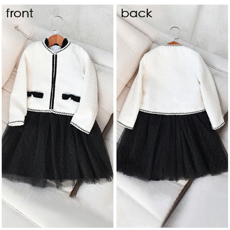 入学式 スーツ 女の子 2点セット 卒業式 子供 ドレス 入園式 子どもドレス 卒園式 ワンピース 七五三 演奏会 黒 上品 可愛い ボレロ ノースリブ プリン copysku-67