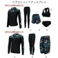 ペアルック メンズ トランクス 水着 レディース カップルお揃い ビーチ水着/S/M/L ビーチパンツ ラッシュガード付き ブラック トレーニング フィットネス copysku-47