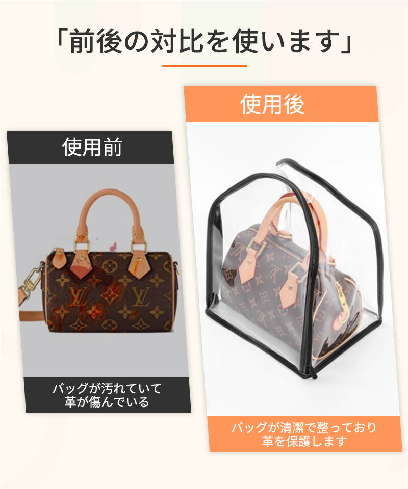 バック 収納 バッグ収納袋 見やすい カバン収納 中身可視 手提げ おしゃれ お片づけ 大容量 防水 防塵 丈夫 ほこり除け 無臭 整理 収納 保管 保管ケースfcd-001