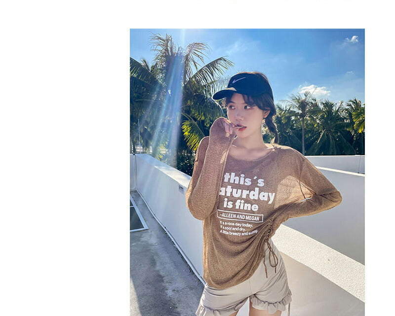 水着 レディース ビスチェビキニ フリルショーツ 長袖シースルーレーストップス 体型カバー水着 3点セット 20代 30代 40代 ママ水着 オトナ copysku-151