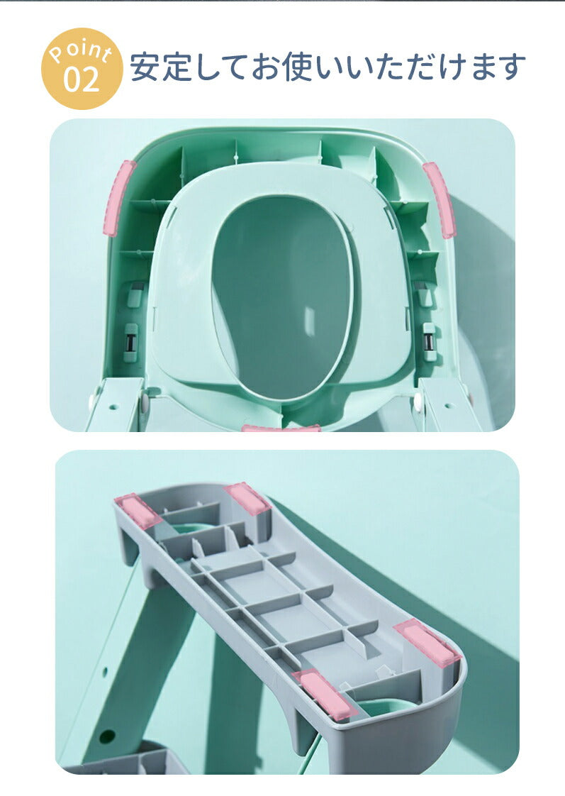 補助便座 トイレトレーニング トイレトレーナー 折りたたみ補助便座 子供用 踏み台付き 男の子 女の子 高さ調整可能 おしゃれでコンパクト 耐荷重50kg 自立babyyouhin-005