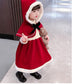 クリスマス コスプレ 子供 衣装 サンタ コスチューム ベビー キッズ サンタクロース 衣装 子供 子ども サンタ服 女の子 2点セット 長袖 防寒 ケープ付き copy-40