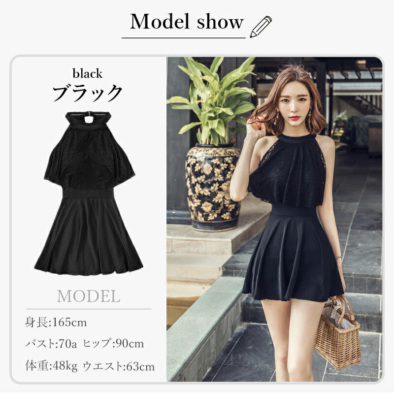 水着 ワンピース 体型カバー レディース 体型カバー水着 ハイネック 露出控えめ 無地 20代 30代 40代 2way おしゃれ オールインワン セクシー 2 swimsuit-026