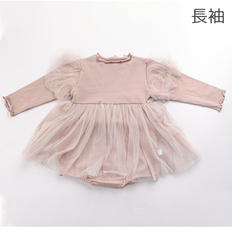 ヘアバンド付き ベビードレス ドレス ベビー ワンピース ロンパース 女の子 半袖 長袖 チュール ベビー服 セレモニードレス 赤ちゃん かわいい 可愛い おし sgato-0002