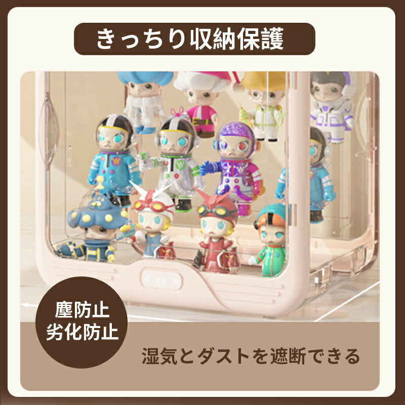 フィギュアケース 収納 高品質 クリアケース 透明展示ケース コレクションケース コレクション ボックス 積み重ね可能 扉付き 組み立て式 透明 アクリル ケー storage-013