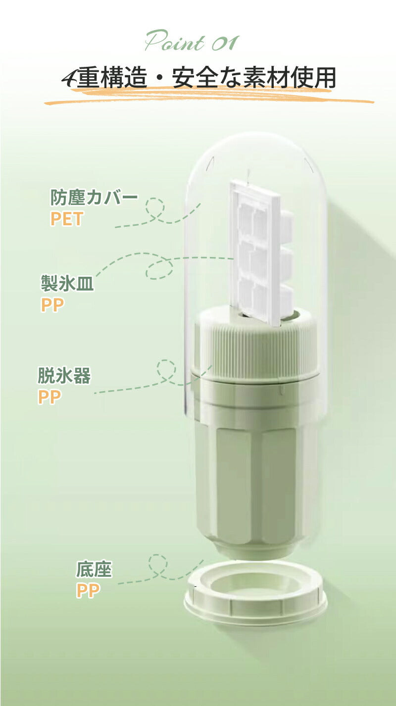 製氷器 製氷皿 回転式 大容量 アイストレー 透明蓋付 保存ケース 蓋付き 冷蔵庫専用 簡単に取り出す 漏れ防止 超低温耐性 夏休み 冷たい飲み物 ジュース 製 storage-0138