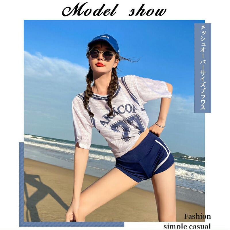 水着 中学生 水着 体型カバー 中学生 高校生 3点セット スポーティー 学生 韓国 プール 女の子 10代 20代 30代 海 可愛い おしゃれ 水着 レディ yy1003