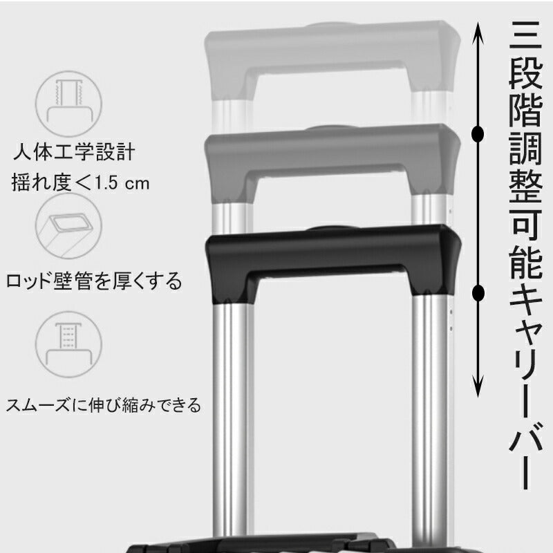 スーツケース 多機能 キャリーケース L サイズ トランクケース TSAロック ハードケース キャリーバッグ フレームタイプ 68L 大容量 5泊 6泊 7泊 suitcase-4008