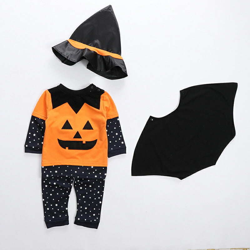 カボチャ 魔法師 子供 ハロウィン衣装 カボチャ コスプレ ハロウィン 衣装 子供 魔法師 コスチューム 子供用 パーカー ベビー キッズ　ハロウィン 仮装 コ 1-wsjfz