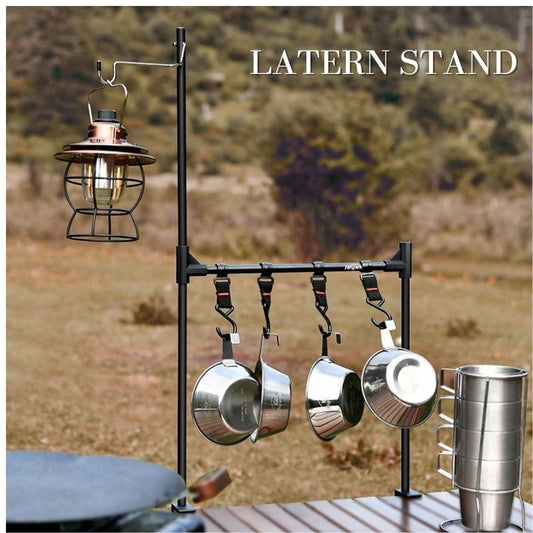 ランタンスタンド 卓上 アウトドア用品 キャンプ ハンギングラック ランタンスタンド 多機能 クランプ式 アミル製 折りたたみ式 組み立て簡単 ランタン用アクセ copysku-156