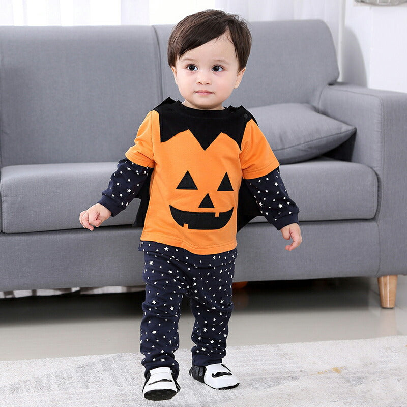 カボチャ 魔法師 子供 ハロウィン衣装 カボチャ コスプレ ハロウィン 衣装 子供 魔法師 コスチューム 子供用 パーカー ベビー キッズ　ハロウィン 仮装 コ1-wsjfz