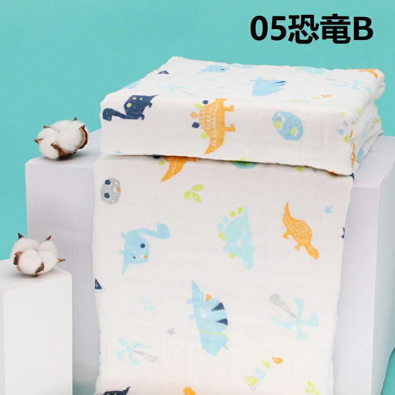 ガーゼ ベビー ブランケット おくるみ 出産祝い ギフト 赤ちゃん コットン おしゃれ プレゼント 可愛い 人気 男の子 女の子 アフガン 120cm×120cokurumi-002