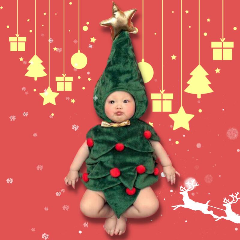 【送料無料】 クリスマスツリー コスプレ サンタコスプレ 子供用 コスチューム コスプレ 衣装 ロンーパス ベビーサンタ サンタ服 キッズ 子供服 ベビー服 サkidsanta-003