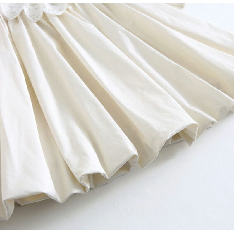 子供ワンピース  付け襟 ベビー ワンピース 可愛い レースワンピース ふんわり セレモニードレス お姫様風 子供ドレス キッズワンピース copysku-43