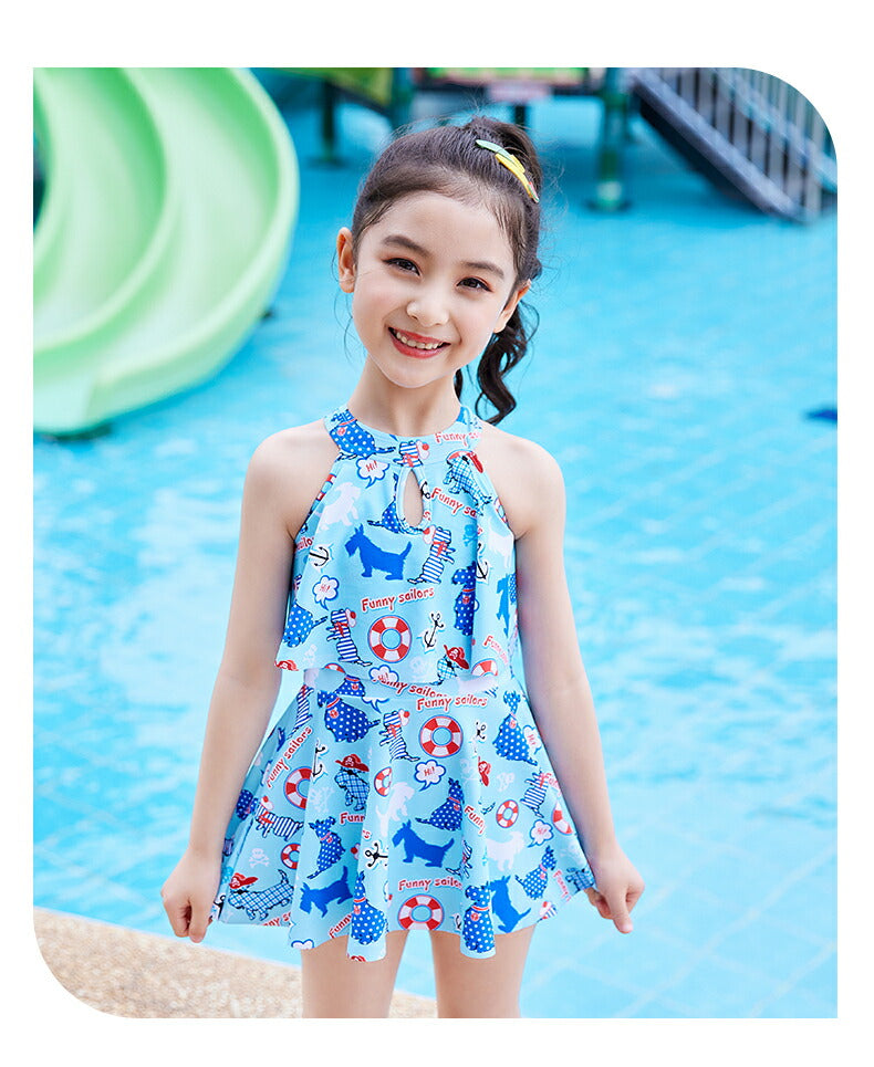 キッズ 水着 女の子 セパレート 子供 水着 女の子 ラッシュガード スクール水着 幼稚園 小学生 中学生 スイミング スクール 海水浴 スイムウェア 水遊び  copysku-133