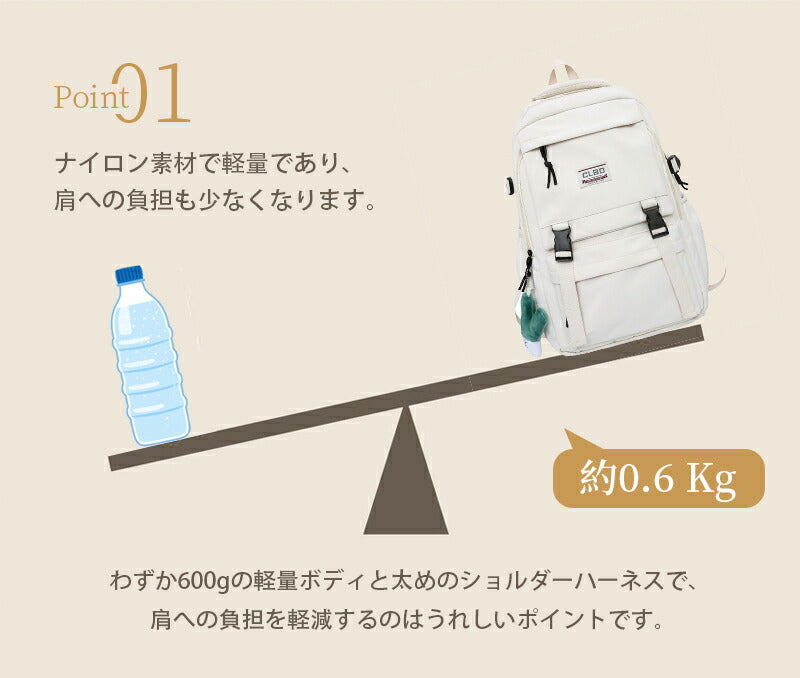 リュック 通学 女子 大容量 防水 韓国 レディース ジュニア 通勤 収納 パソコン 軽い 高校生 学生 多機能 バックパック 撥水 a4 おしゃれ 大きめ かkdmildbag-4002