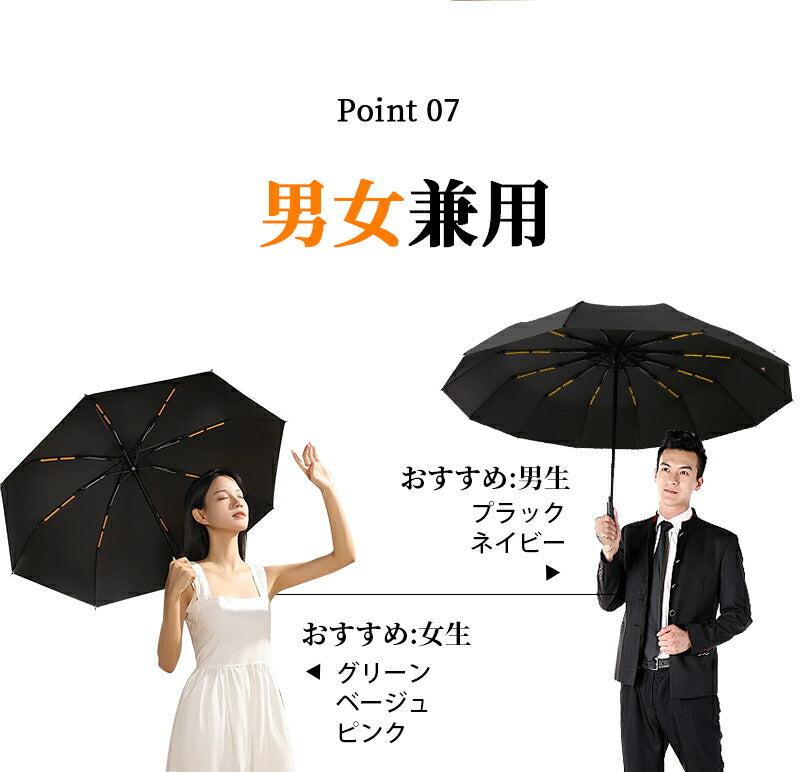日傘 折りたたみ傘 24本骨 完全遮光 晴雨兼用 uv 傘 軽量 自動開閉 雨傘 レディース 大きい 3段折り 強風 折り畳み傘 頑丈 人気 uvカットメンズ kasa-1005
