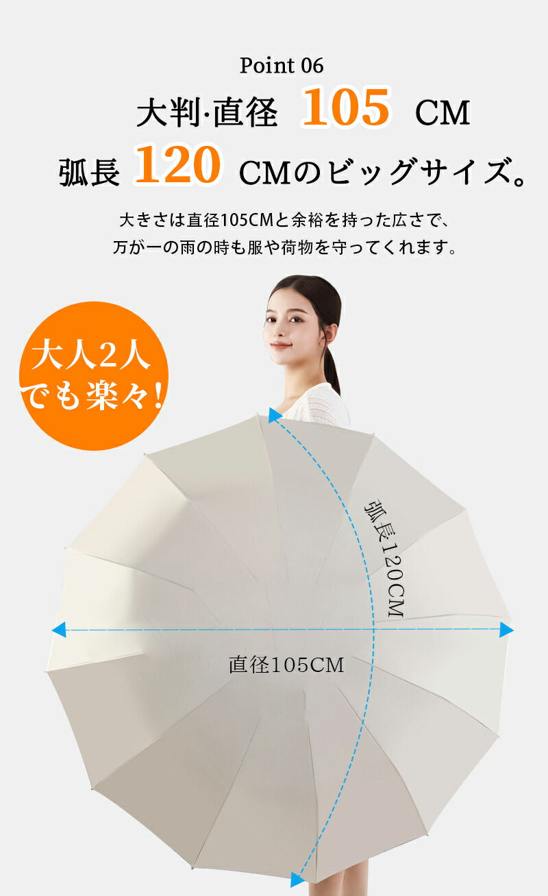折りたたみ傘 uv 日傘 24本骨 完全遮光 晴雨兼用 uv 傘 軽量 自動開閉 雨傘 レディース 大きい 3段折り 強風 折り畳み傘 頑丈 人気 日焼け対策 kasa-3005