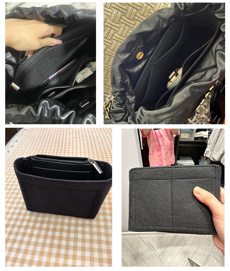 バッグインバッグ シャネル22インバッグ CHANEL 22 ハンドバッグ対応 自立 軽い インナーバッグ シャネル対応 レディース フェルト素材 ポリエステルbaginbag-2416