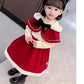 クリスマス コスプレ 子供 衣装 サンタ コスチューム ベビー キッズ サンタクロース 衣装 子供 子ども サンタ服 女の子 2点セット 長袖 防寒 ケープ付き copy-40