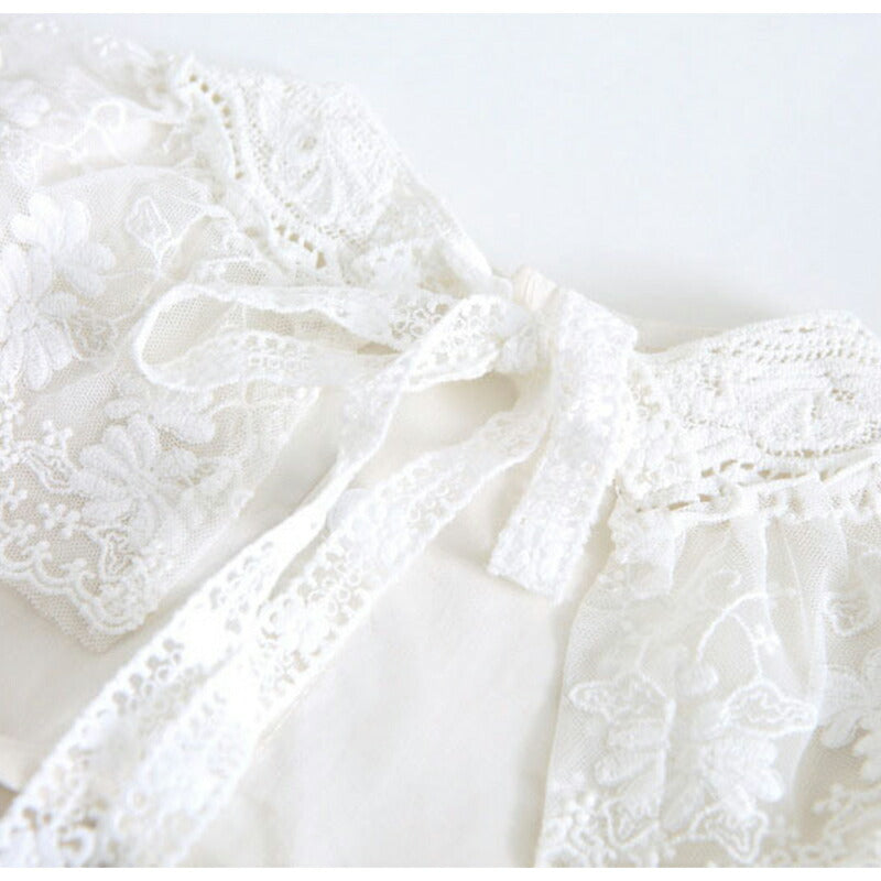 子供ワンピース  付け襟 ベビー ワンピース 可愛い レースワンピース ふんわり セレモニードレス お姫様風 子供ドレス キッズワンピース copysku-43