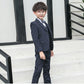 子供 スーツ 男の子 フォーマルスーツ 子供服 男の子スーツ 5点セット スーツ チェック柄 入学式 卒業式 高校生 小学生 中学生 紳士服 キッズ フォーマル copysku-73